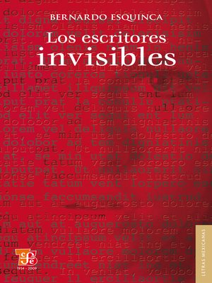cover image of Los escritores invisibles